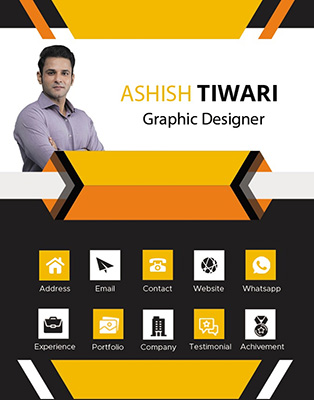 Digital profile of Ashish Tiwari - Graphic Designer