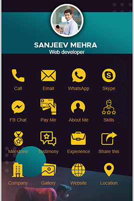 Digital profile of Sanjeev Mehra - Web Developer