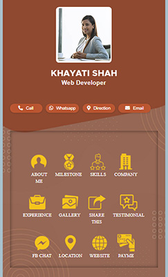 Digital profile of Khayati Shah - Web Developer
